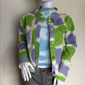 EUC. Green-White-Lavender Jacket. M